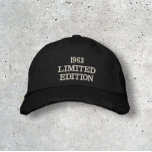 60th Birthday Golfer Limited Edition Funny  Embroidered Hat<br><div class="desc">Modern,  Limited edition baseball cap. 60th birthday,  golfer,  sport,  funny cap. You can personalize with your year.</div>