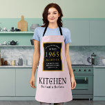 60th Birthday Heart Of the Home Kitchen Queen Pink Apron<br><div class="desc">A wonderful birthday design on a pink apron for that special celebration. Easily customize the text using the template provided. Part of the setting standards range of birthday supplies. Great for that kitchen Queen who knows the heart of the home is the kitchen. Superb gift for that great chef, cook...</div>