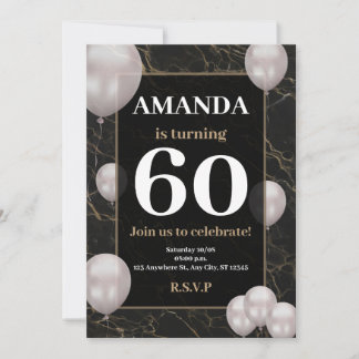 60th birthday invitation