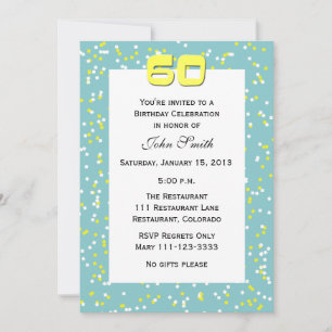 60th Birthday Invitation Confetti