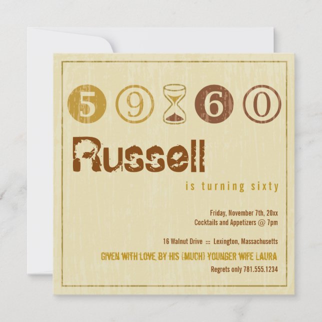 60th Birthday Invitation - Customize (Front)