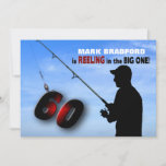 60TH Birthday Invitation - Fishing, Reeling In<br><div class="desc">He's Reeling in the Big one... .. see also ages for 30th,  40th and 50th</div>