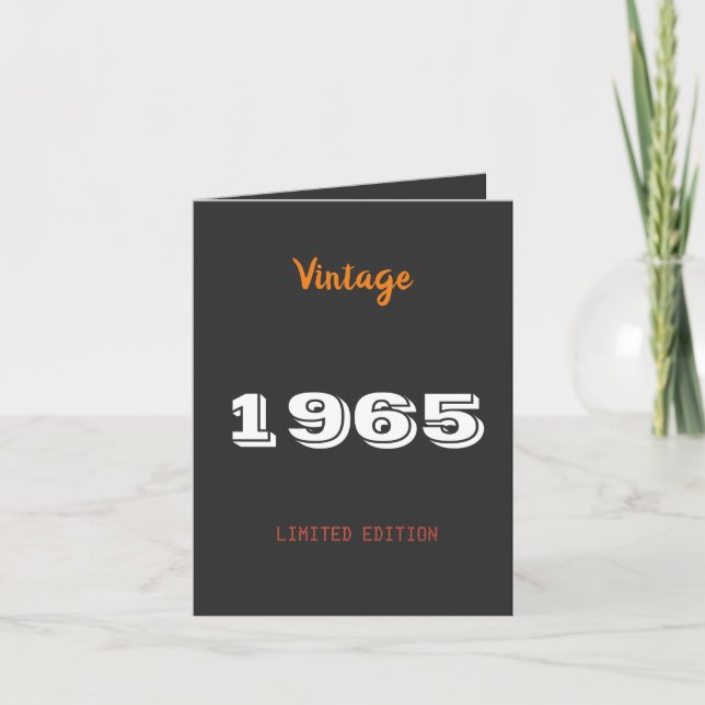 60th Birthday Invitation – Vintage 1965 Limited  (Front)