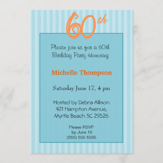 60th  Birthday Invitations