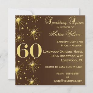 60th Birthday Invitations