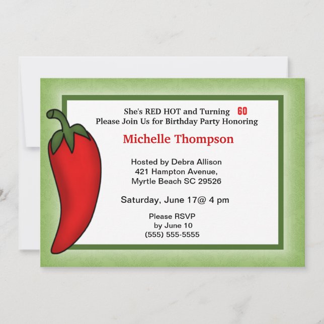 60th  Birthday Invitations (Front)