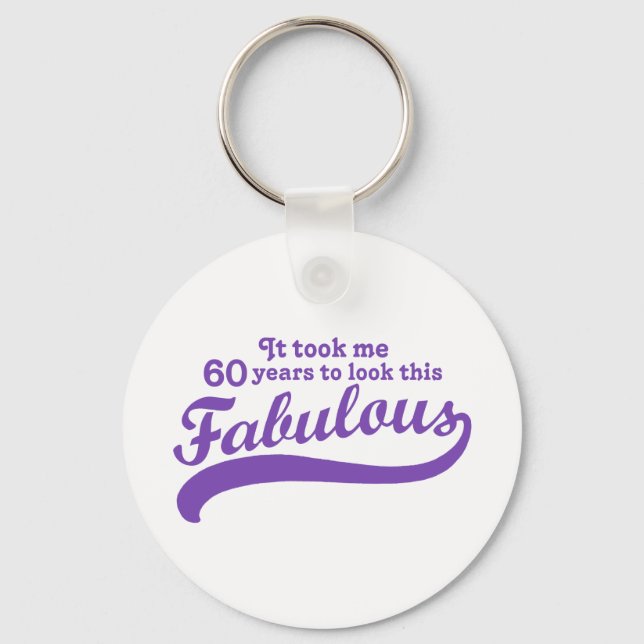 60th Birthday Keychain (Front)