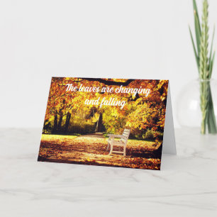 60th BIRTHDAY LEAVESFALLING AGE IS RISING      Card