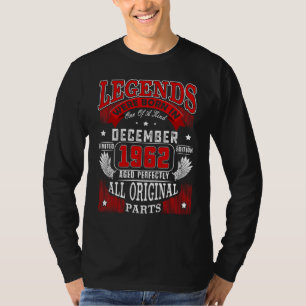 60th Birthday Legends Born In December 1962 60 Yr T-Shirt