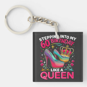 60th Birthday Like A Queen Happy 60 Years Women's Keychain