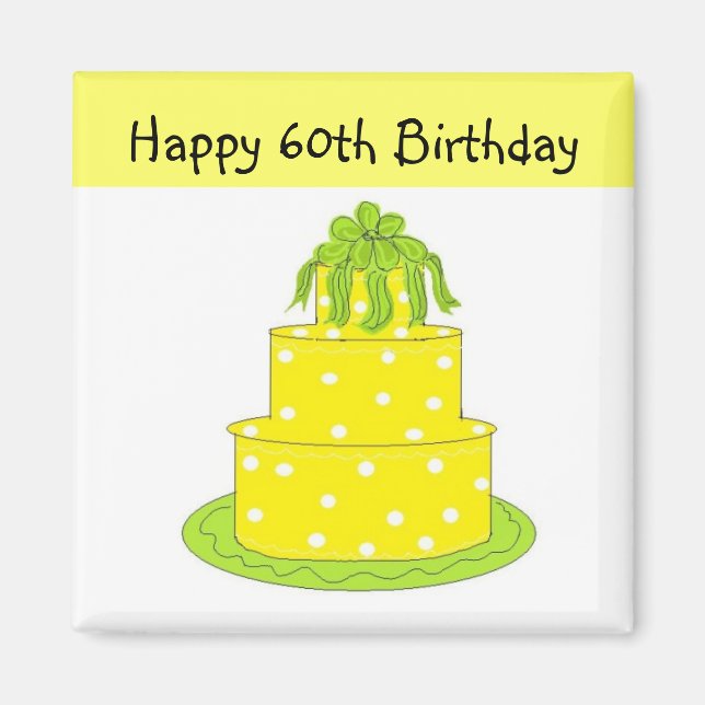 60th Birthday Magnet (Front)