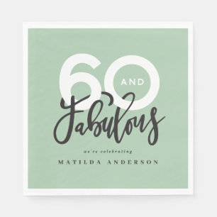 60th birthday making 60 look good modern napkin