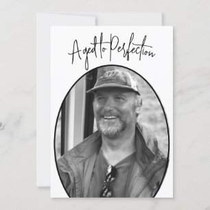 60th Birthday Male Modern Stylish Photo  Invitation