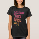 60th Birthday Men Women Legend Since April 2025 T-Shirt<br><div class="desc">60th Birthday Men Women Legend Since April 2025</div>