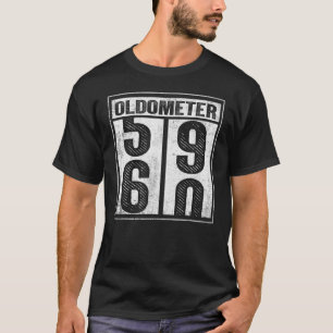 60th Birthday Men Women Oldometer 59 60 T-Shirt
