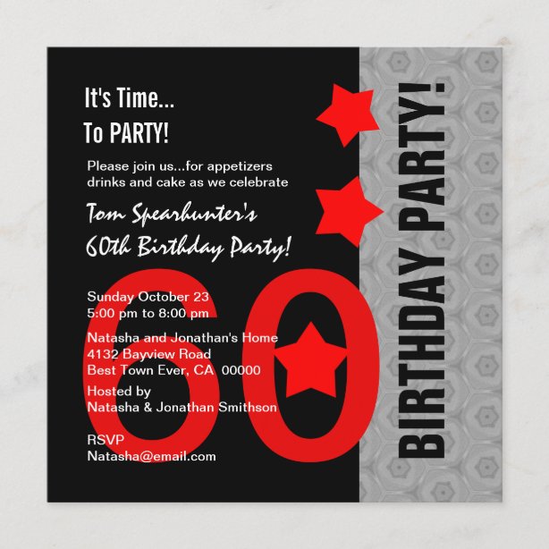Funny 60th Birthday Invitations | Zazzle.ca