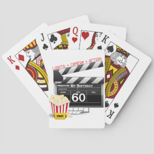 60th Birthday Movie Theme Playing Cards