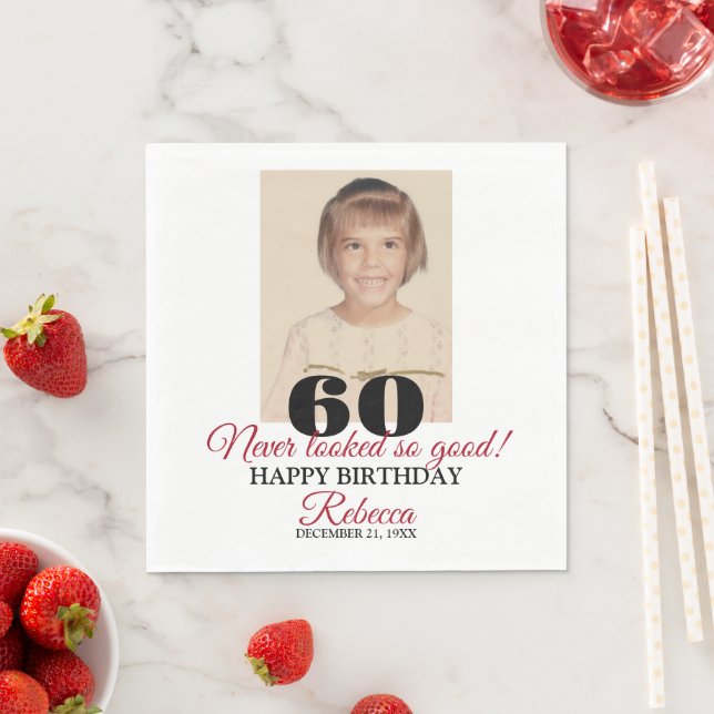 60th Birthday Napkin (Insitu)