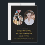 60th Birthday Number 60 Photo Collage Modern Black Invitation<br><div class="desc">Mark sixty years of wonderful memories and adventures with this captivating 60th Birthday Number Photo Collage. This customizable template is the perfect blend of creativity and sentiment, allowing you to create a truly memorable gift for your loved one's special day. Capture the essence of incredible years in a single masterpiece...</div>