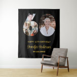 60th Birthday Number 60 Photo Collage Modern Black Tapestry<br><div class="desc">Mark sixty years of wonderful memories and adventures with this captivating 60th Birthday Number Photo Collage. This customizable template is the perfect blend of creativity and sentiment, allowing you to create a truly memorable gift for your loved one's special day. Capture the essence of incredible years in a single masterpiece...</div>