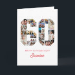 60th Birthday Number 60 Photo Collage Personalized Card<br><div class="desc">Celebrate momentous 60th Birthday with this cute card. It's a personalized photo collage birthday card that allows you to create a truly unique and memorable design. This customizable template lets you insert your own cherished photos, capturing the precious moments throughout the year. This custom card is perfect for commemorating your...</div>