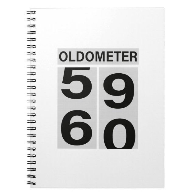 60th Birthday OLDOMETER Notebook (Front)