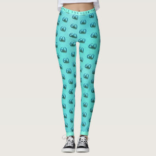 60th Birthday or Anniversary Peacock Pattern Leggings