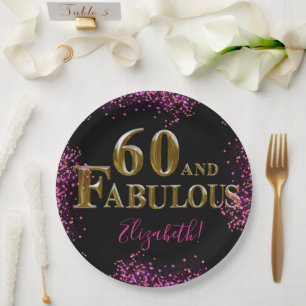 60th Birthday  Paper Plate