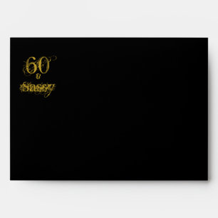 60th Birthday Party 60 and Sassy Return Address Envelope