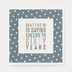 60th birthday party accessories decor napkin