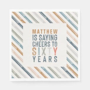 60th birthday party accessories decor napkin
