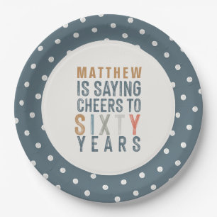 60th birthday party accessories decor paper plate