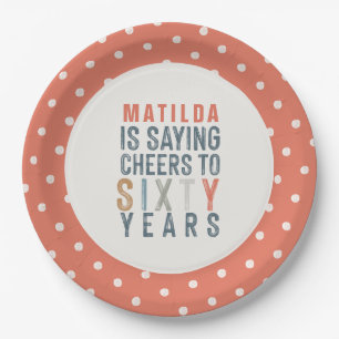 60th birthday party accessories decor paper plate