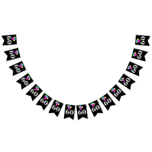 60th birthday party balloons bunting flags