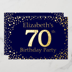60th Birthday Party Foil Invitation