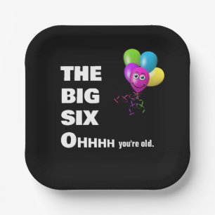 60th Birthday Party Humour Paper Plate