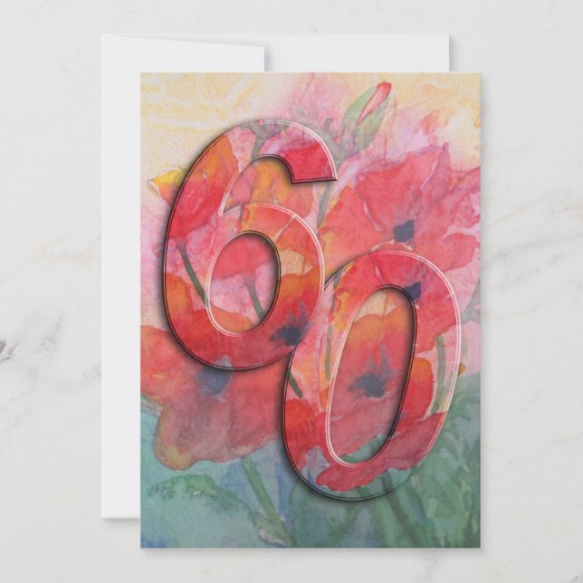 60th Birthday Party Invitation (Front)