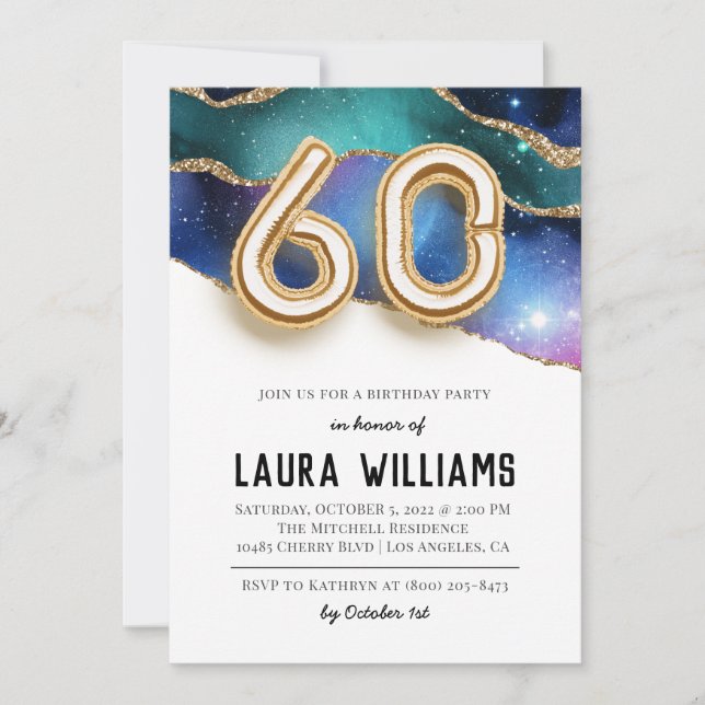 60th Birthday Party Invitation (Front)