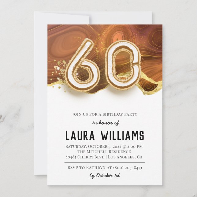 60th Birthday Party Invitation (Front)