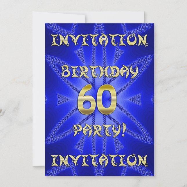 60th Birthday party invitation (Front)