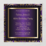 60th Birthday Party Invitation<br><div class="desc">60th Birthday Party invitation templates. A modern design ready to customize for your party or event. Customize the front and back with your event details, font style, font colour. This elegant design works well for a birthday party, engagement party, anniversary, cocktail party, graduations, retirements, weddings, showers, corporate events, black tie...</div>