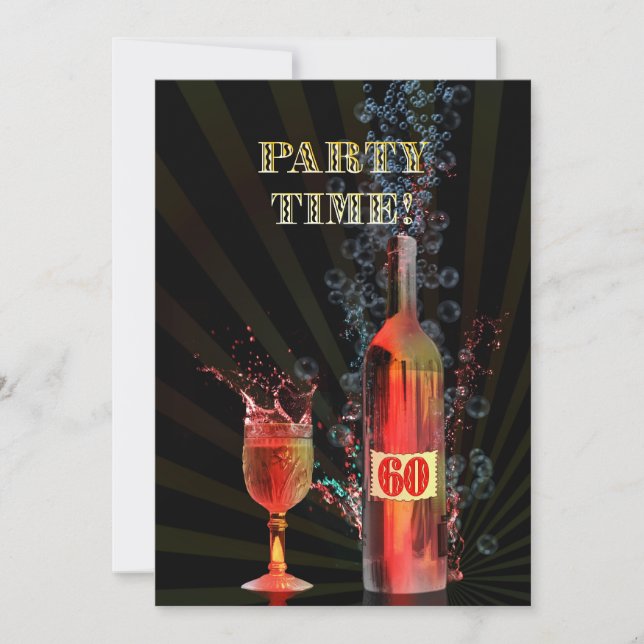 60th birthday party invitation (Front)