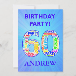 60th Birthday Party Invitation Add a Name