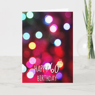 60th Birthday Party Lights Card