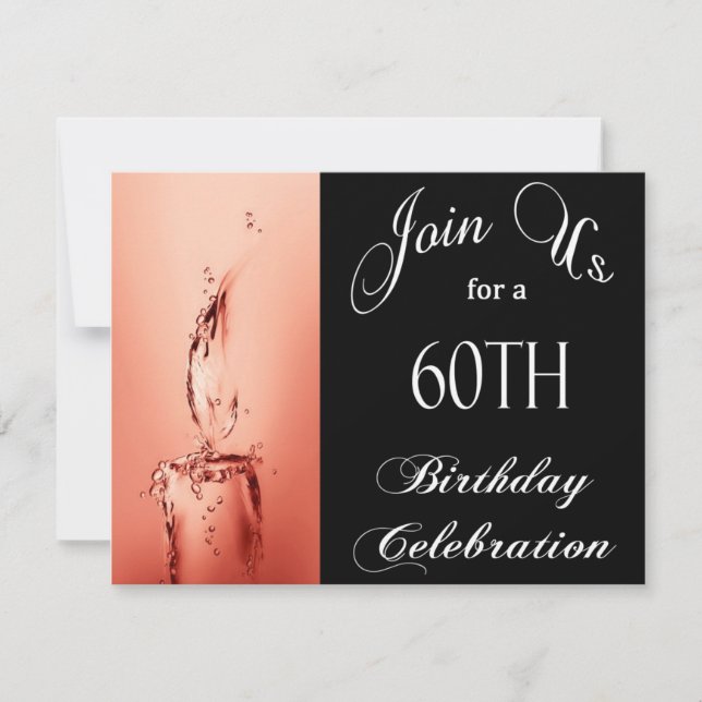 60th Birthday Party Personalized Invitation (Front)