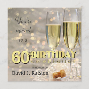 60th Birthday Party  - Personalized Invitations