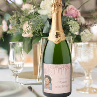60th birthday party photo rose gold glitter pink