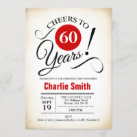 60th Birthday Party -  Red Black White