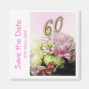 60th birthday party Save the Date Magnet