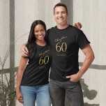 60TH Birthday Party T-Shirt<br><div class="desc">Celebrate your milestone 60th birthday in style with this unique black and gold t-shirt from Zazzle! Sharing memories and laughs with family and friends is always a great way to commemorate a special occasion, and our personalized t-shirt is the perfect way to capture this special moment. With a comfortable fit...</div>